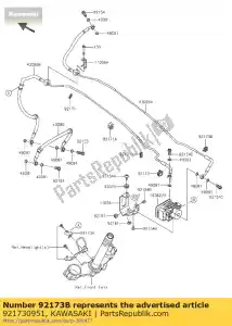 kawasaki 921730951 clamp zr800bds - Bottom side