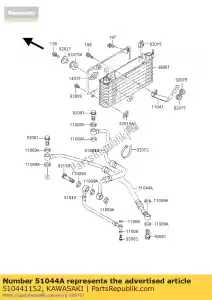 Kawasaki 510441152 tube-assy, ??lh - Onderkant