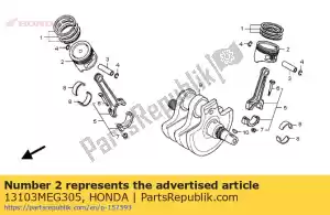 Honda 13103MEG305 pistão (0,50) - Lado inferior