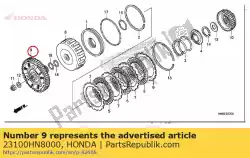 Ici, vous pouvez commander le réducteur, à entraînement primaire (64t) auprès de Honda , avec le numéro de pièce 23100HN8000: