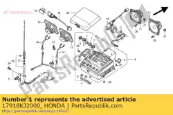 clip, gaskabel van Honda, met onderdeel nummer 17918KJ2000, bestel je hier online: