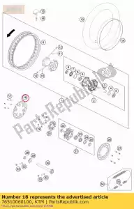 ktm 76510060100 disco de freio traseiro d = 240x4mm - Lado inferior