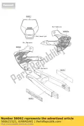 patroon, koplamp cov van Kawasaki, met onderdeel nummer 560621521, bestel je hier online: