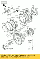 131021158, Kawasaki, release-comp-clutch zx1200-a2 kawasaki zx 1200 2001 2002 2003 2004 2005 2006, Novo