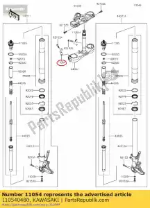 Kawasaki 110540480 colchete, sob colchete, lh - Lado inferior