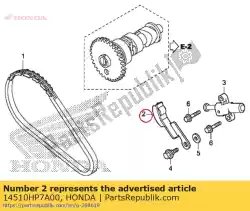 Aquí puede pedir tensor comp., cam chai de Honda , con el número de pieza 14510HP7A00: