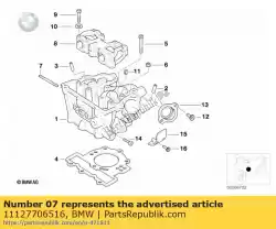 Ici, vous pouvez commander le goujon - m8x23 / 20 auprès de BMW , avec le numéro de pièce 11127706516: