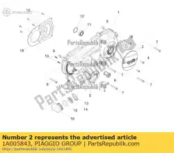 transmissie deksel van Piaggio Group, met onderdeel nummer 1A005843, bestel je hier online: