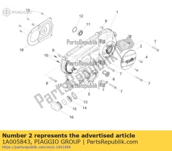 Aprilia 1A005843, Transmissie deksel, OEM: Aprilia 1A005843