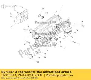 Piaggio Group 1A005843 transmissie deksel - Onderkant