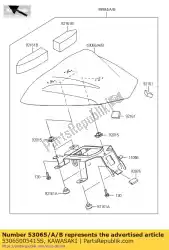 Here you can order the cover seat,p. S. White from Kawasaki, with part number 53065005415S: