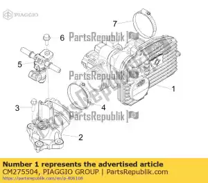 Piaggio Group CM275504 drosselklappengeh? se - La partie au fond