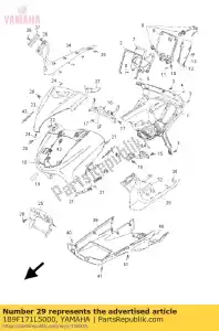 yamaha 1B9F171L5000 talpa, copertura laterale 1 - Il fondo