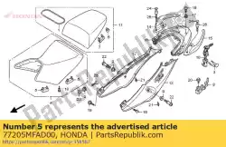Aqui você pode pedir o borracha b, ajuste do assento em Honda , com o número da peça 77205MFAD00:
