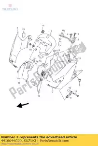 suzuki 4416044G00 bracket comp, fu - La partie au fond