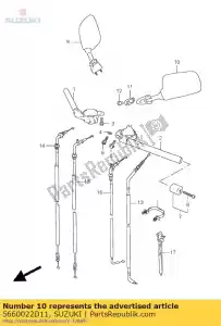 suzuki 5660022D11 specchio assy, ??lh - Il fondo