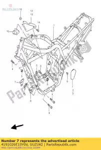 Suzuki 4191026E10Y0V plaque, eng mnt, r - La partie au fond