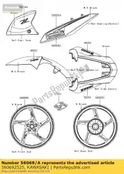 Here you can order the pattern,shroud,cnt,lh zr1000ed from Kawasaki, with part number 560692525: