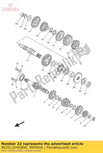 yamaha 90201204K800 rondelle, plaque (1hx) - La partie au fond