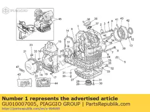 Piaggio Group GU010007005 bloco do motor - Lado inferior