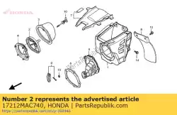 Here you can order the base, element from Honda, with part number 17212MAC740: