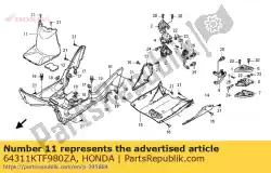 deksel, onderhoud * nh1 * (nh1 zwart) van Honda, met onderdeel nummer 64311KTF980ZA, bestel je hier online: