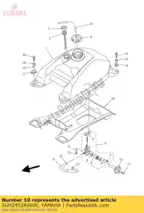 yamaha 5GH245240000 hefboom, haan - Onderkant