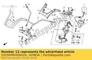 honda 53250MEH000ZA montagem da capa, alça * nh194mu * (nh194mu cinza pesado metálicou) - Lado inferior