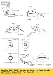 Here you can order the pattern,cnt bag,rh from Kawasaki, with part number 560751470: