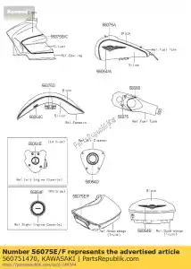 Kawasaki 560751470 pattern,cnt bag,rh - Bottom side