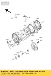 Here you can order the plate-clutch operatin kl650-c1 from Kawasaki, with part number 131871080: