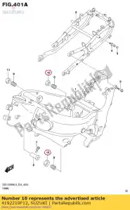 suzuki 4192219F12 porca, ajuste o parafuso - Lado inferior