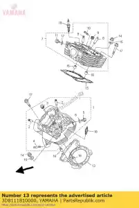 yamaha 3D8111810000 junta, culata 1 - Lado inferior