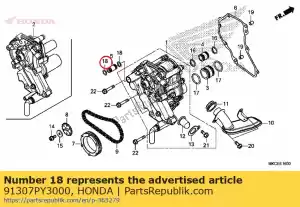 Honda 91307PY3000 o-ring, 9,8x2,4 - Lado inferior