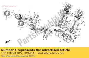 honda 13011MV4305 ring set, piston (std.) (riken) - Bottom side