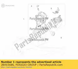 Ici, vous pouvez commander le étrier de frein arrière auprès de Piaggio Group , avec le numéro de pièce 2B003686: