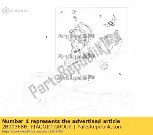 Piaggio Group 2B003686 étrier de frein arrière - La partie au fond