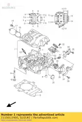 Qui puoi ordinare testata, cilindro da Suzuki , con numero parte 1110011H00: