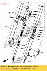 Tutaj możesz zamówić t? Ok, przedni widelec od Yamaha , z numerem części 51L231710000: