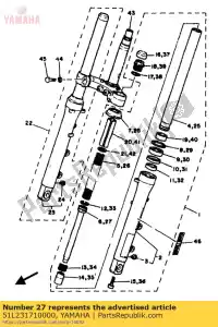 Yamaha 51L231710000 t?ok, przedni widelec - Dół