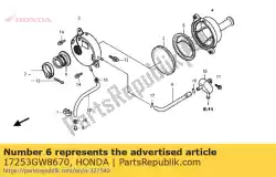 Aqui você pode pedir o tubo, filtro de ar em Honda , com o número da peça 17253GW8670: