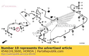 honda 45461HL3600 clamp a, r. fr. brake hose - Bottom side