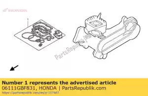 honda 06111GBF831 gasket kit (component parts) - Bottom side