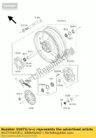 410731653CJ, Kawasaki, ruota-assy, ??rr, l.green kawasaki zx9r ninja e f zx 9r 900 , Nuovo