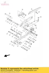 yamaha 90201254H800 arruela, placa (30x) - Lado inferior