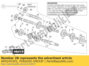 aprilia AP0245391 bague d'arrêt - La partie au fond