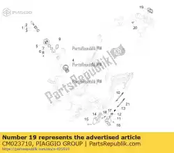 Qui puoi ordinare serraggio sella / patta da Piaggio Group , con numero parte CM023710: