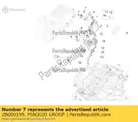 2B000199, Piaggio Group, Tubo de respiro de sopro traseiro aprilia  caponord zd4vk000, zd4vka, zd4vk001, zd4vka01 zd4vkb000, zd4vkb001, zd4vkb003, zd4vkb00x, zd4vkb009 zd4vku00 1200 2013 2014 2015 2016 2017, Novo