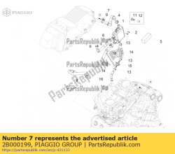 Aprilia 2B000199, Tuyau de reniflard arrière, OEM: Aprilia 2B000199