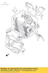 suzuki 0940906314R8J clip, seuil latéral - La partie au fond